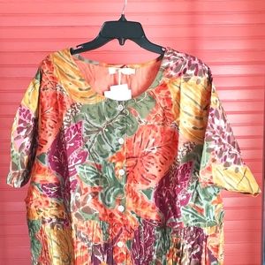 Women's 2x La Cera multi dress crinkle skirt